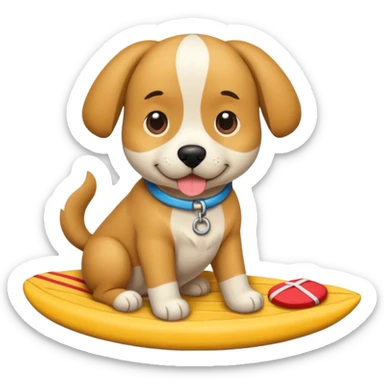 perro en la playa sticker