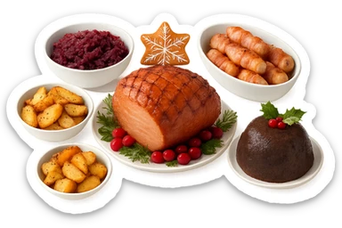 Christmas food, remove background sticker