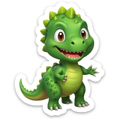 Farting dinosaur sticker