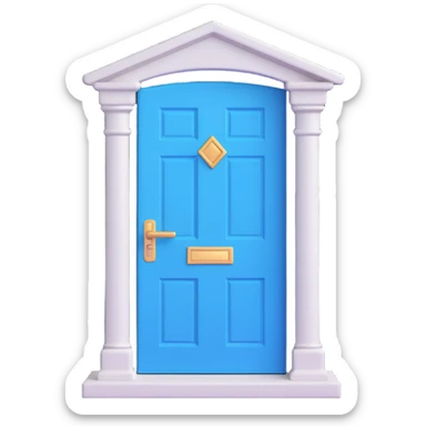 blue door sticker