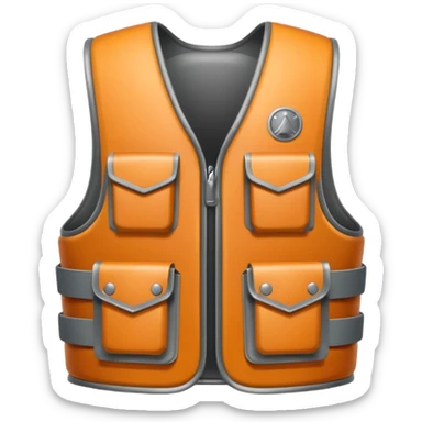 bullet proof vest icon in a rounded edge white border sticker