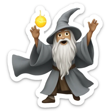 Gandalf dancing sticker