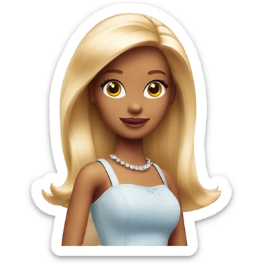 shy barbie sticker