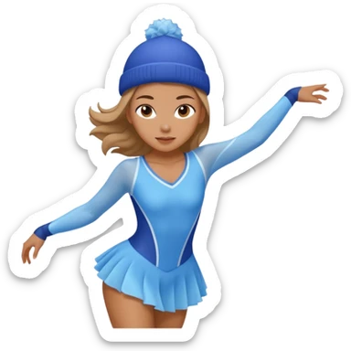Victoruam ice skater sticker