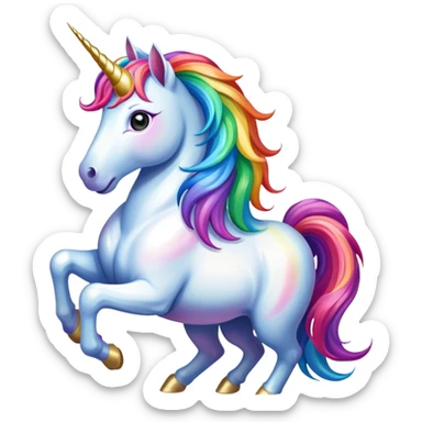Rainbow unicorn sticker
