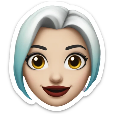 Harley Quinn face girl sticker