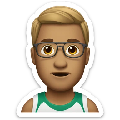 Draw me a character of a sports coach sticker