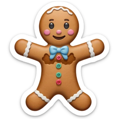 A gingerbread similar to the one on the cover of Melanie Martinez's song "Gingerbread Man". sticker
