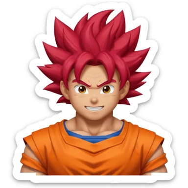 Goku super saiyan god sticker