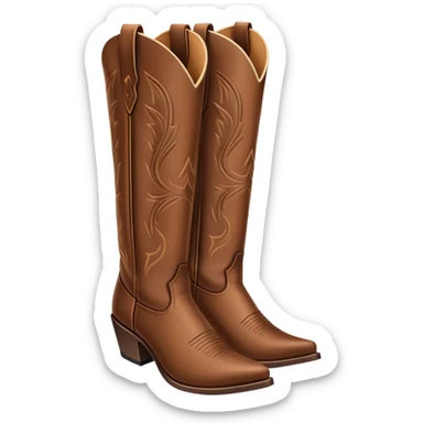 classic western cowboy boots with pointed toe and tall shaft sticker
