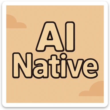 Slack-style logo with only the text 'AI Native', modern, clean, rounded font, harmonious color palette, no icon or symbol, suitable for a tech product sticker