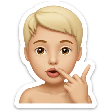 El dedo metido en la boca sexy  sticker