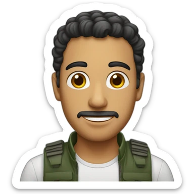 a tunisian guy with chachia sticker