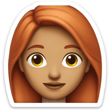 Pretty hispanic red haired girl  sticker