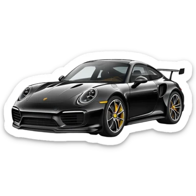 Porsche 911 Turbo S best view  sticker