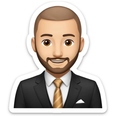 karim benzema in suit and tie sticker