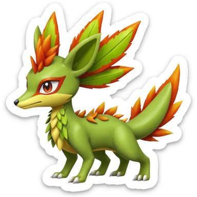 Sceptile-Inteleon-Delphox-Pokémon-Fakémon-creature sticker