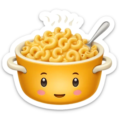 macaroni and cheese, classic bowl sticker