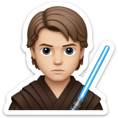 Anakin skywalker avec sabre laser sticker