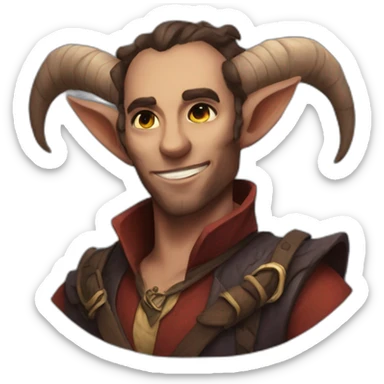 Tiefling bard sticker