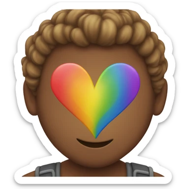 Rainbow heart emoji sticker