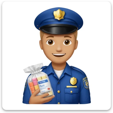 Bag drug fake cop sticker
