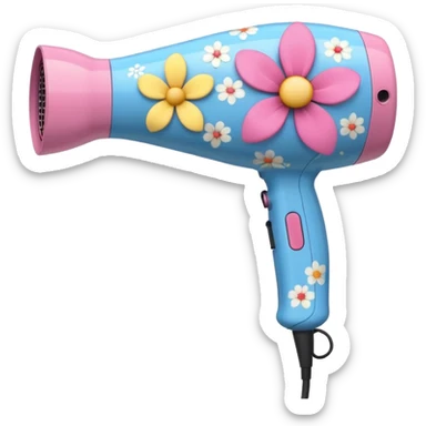 Cute Hair dryer, different flower designs and pattern sticker