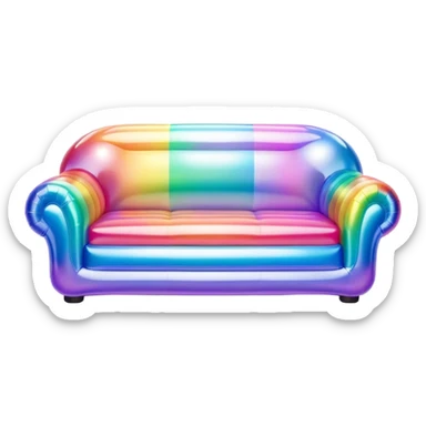 90’s sparkly inflatable couch sticker