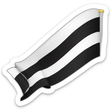 Black and white flag with the inscription "Merlou"  sticker