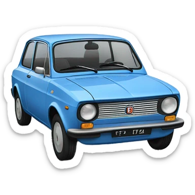blue fiat 125p sticker