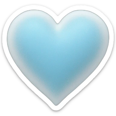 Powder blue heart sticker