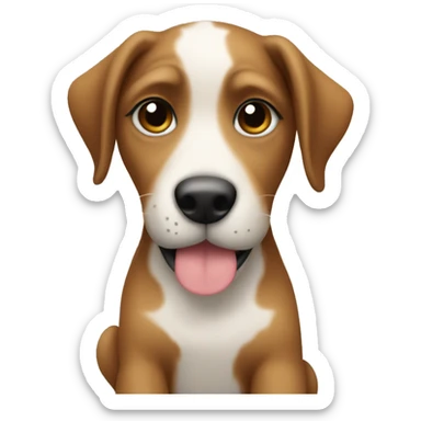 Create a puppy with peace sign sticker