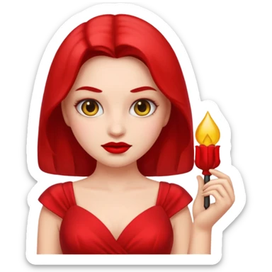 “Emoji girl, femme fatale sticker