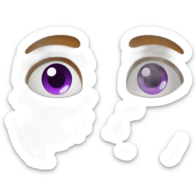 Young man with bruised purple eye sticker