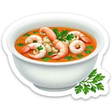 Seafood soup sticker