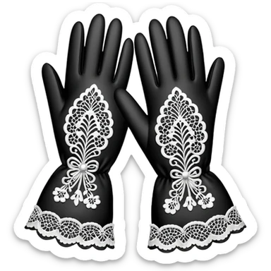victorian gloves lace pattern sticker