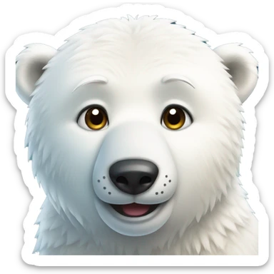 Cute polar bear sticker