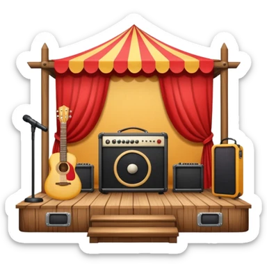 stage at the music festival sticker