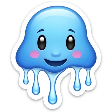 the word wavy in a blue graffiti font sticker