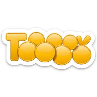 Discord custom emoji, 1:1.
Pop rounded font text "Thank You".
Single color, flat design.
Only simple circles around it.
No hearts, no stars, no sparkles.
High contrast, readable at small size.
 sticker