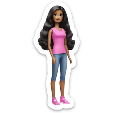 barbie doll sticker