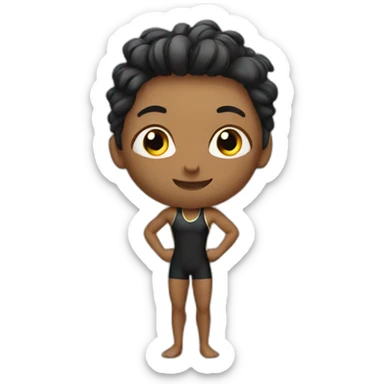 swimmer is diving stance sticker