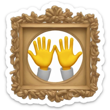 frame whith hands sticker