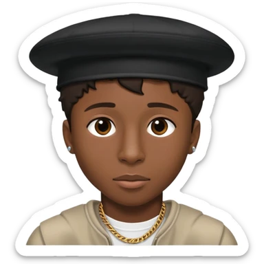 Nba youngboy yn black hat and he is black  sticker