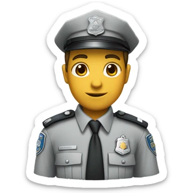 Criança com boina de policial  sticker