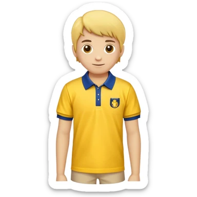 A yellow polo shirt kids school uniform sticker