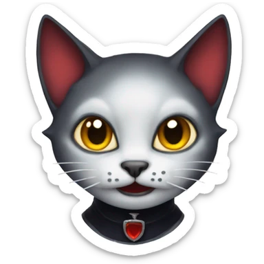 vampire cat sticker