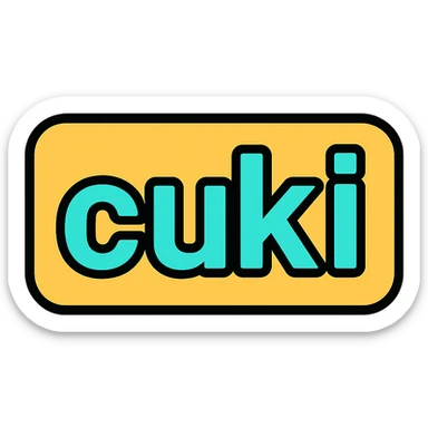 modern, clean text image with the word 'cuki' centered, correct spelling, no emoji or face sticker