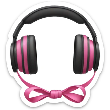 bows on headphones  sticker