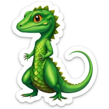 Lizard in dress sticker